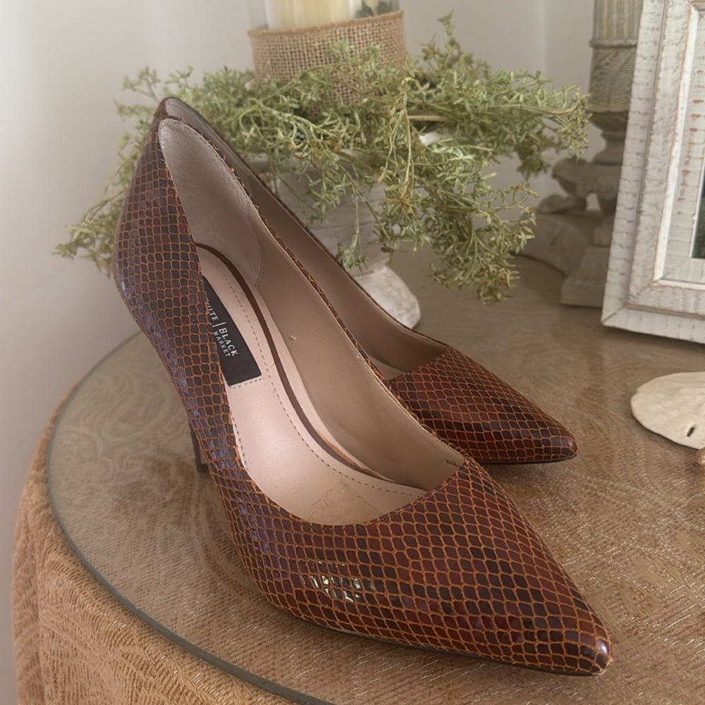 White House Black Market Brown Stiletto Heels